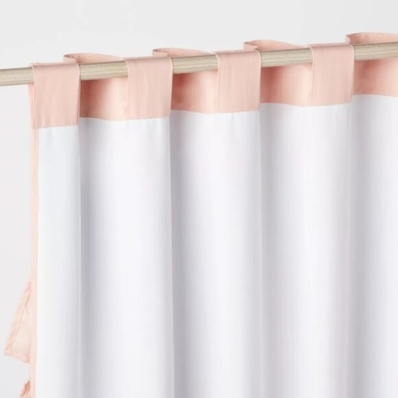 Pillowfort Soft Pink Ruffle Top Single Blackout Curtain Panel 42" x 84" NWOT - Picture 4 of 8